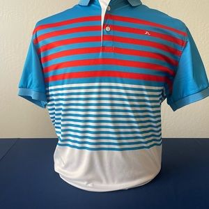 J. Lindeberg - XL Reg Fit, Sky Blue, Red/White Accents